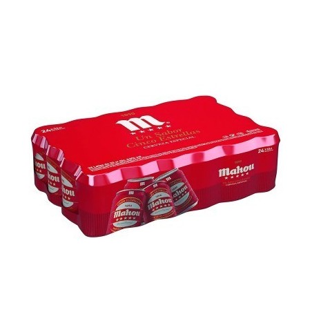 Cerveza Mahou 5 Estrellas 24 latas 33 cl (envío solamente en Comunidad de Madrid)