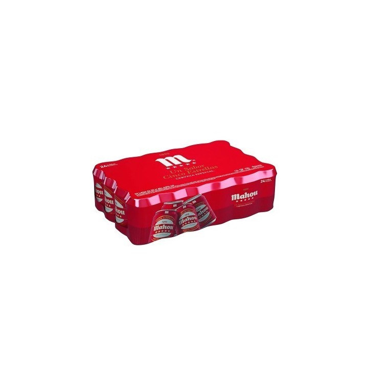 Cerveza Mahou 5 Estrellas 24 latas 33 cl (envío solamente en Comunidad de Madrid)
