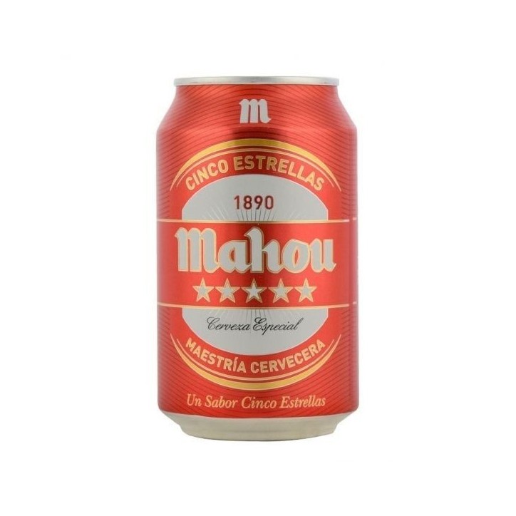 Cerveza Mahou 5 estrellas unidad lata 33 cl Cerveza Mahou 5 estrellas unidad lata 33 cl