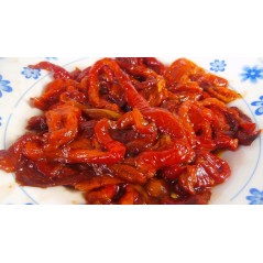 Pimientos asados con leña en su jugo 1kg