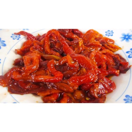 Pimientos asados con leña en su jugo 1kg