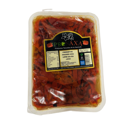 Pimientos asados con leña en su jugo 1kg