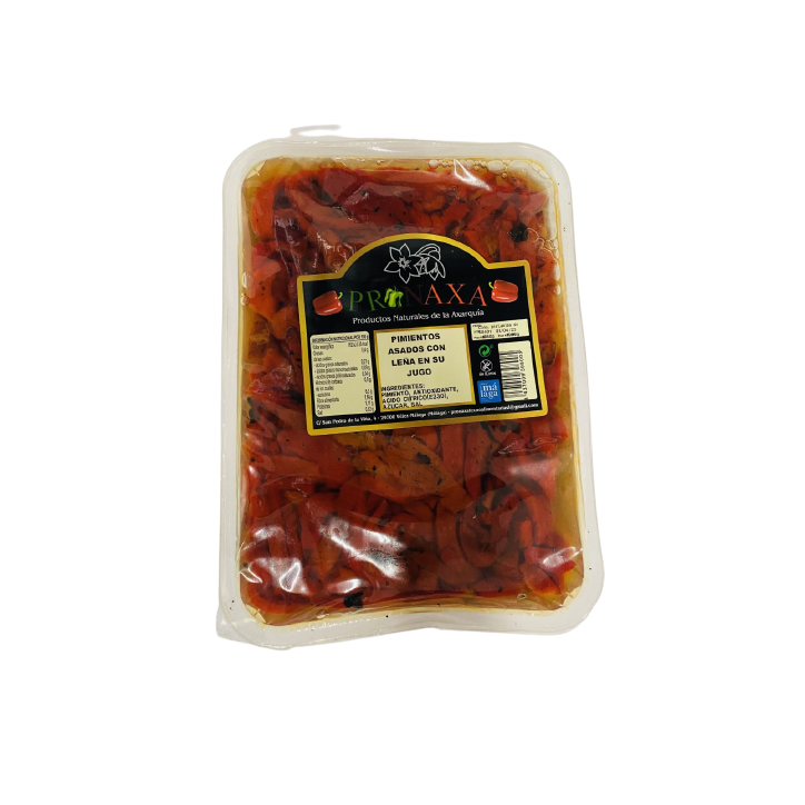 Pimientos asados con leña en su jugo 1kg