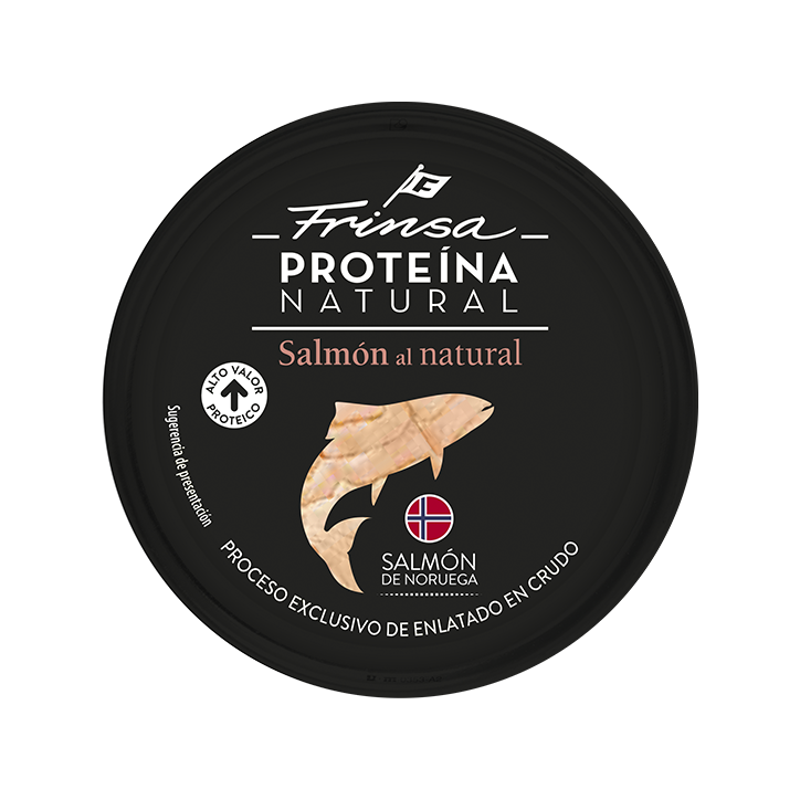 Proteína al natural. Salmón al natural. Salmón de Noruega.